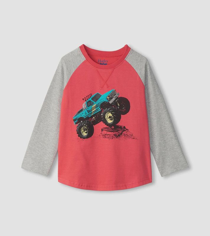 Monster Trucks Long Sleeve Raglan Top