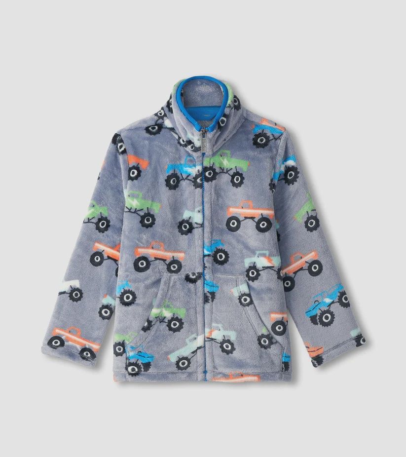 Monster Trucks Fuzzy Fleece Zip-Up Jacket