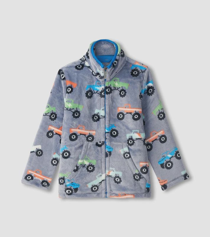 Monster Trucks Fuzzy Fleece Zip-Up Jacket