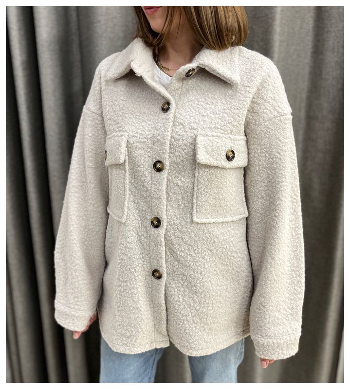 Boiled Wool Effect Jacket