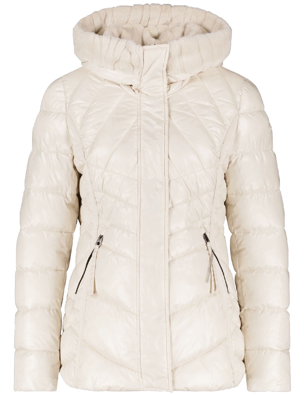Diamonds &amp; Jade Faux Fur Hooded Quilted Jacket