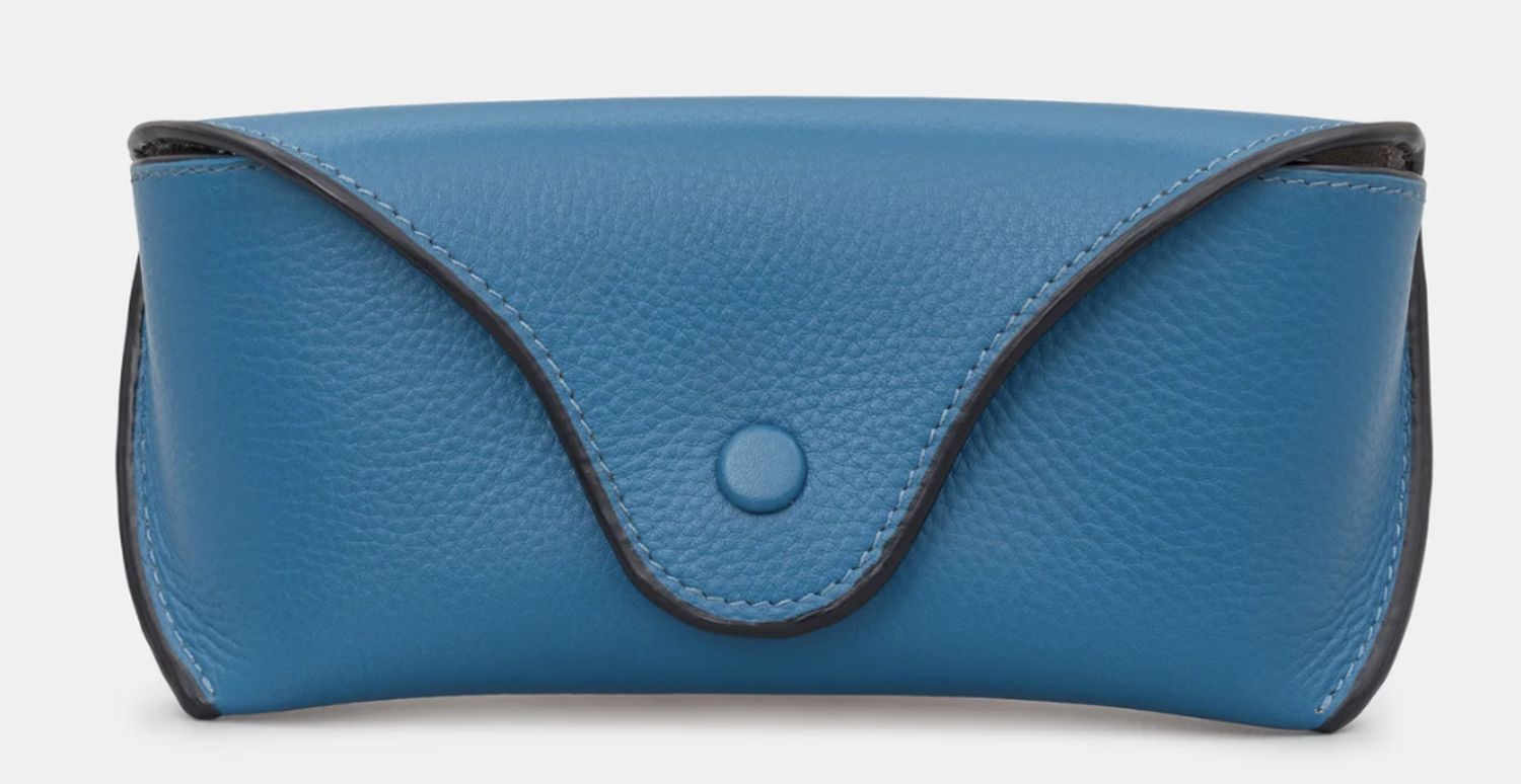 Atlantic Blue Leather Glasses Case, Colour: Y4310 17 37P