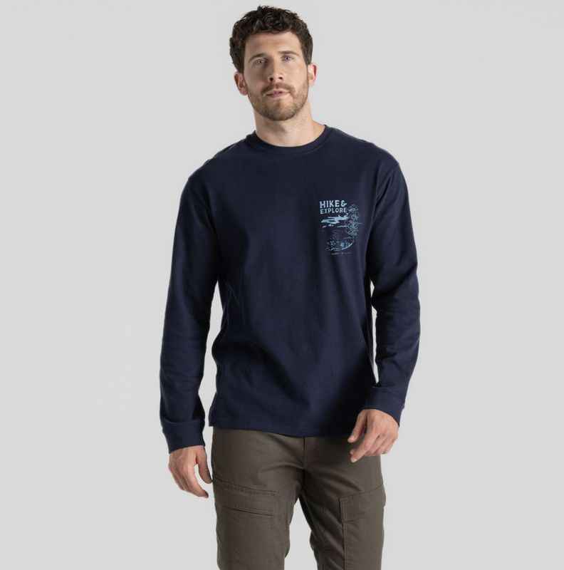 Men&#39;s National Trust Limestone Long Sleeved Top