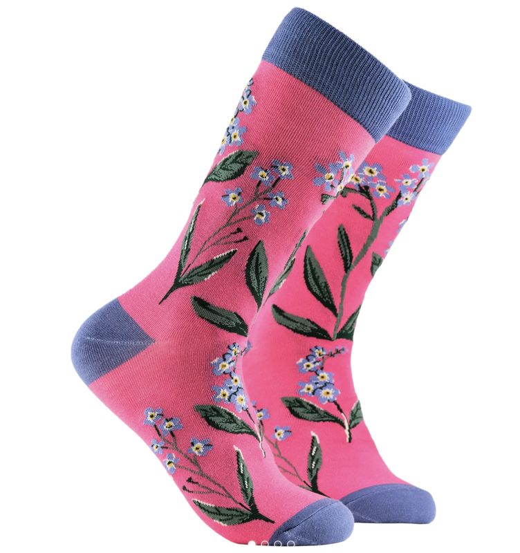 Forget Me Nots Floral Bamboo Socks