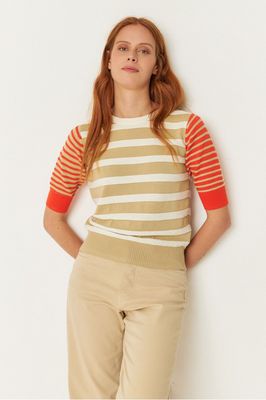 MUIKE-GOTS SWEATER / Red Tile/Sand