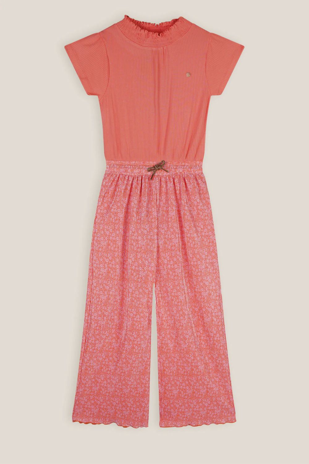 Sylja Plisse Jumpsuit Orange Coral