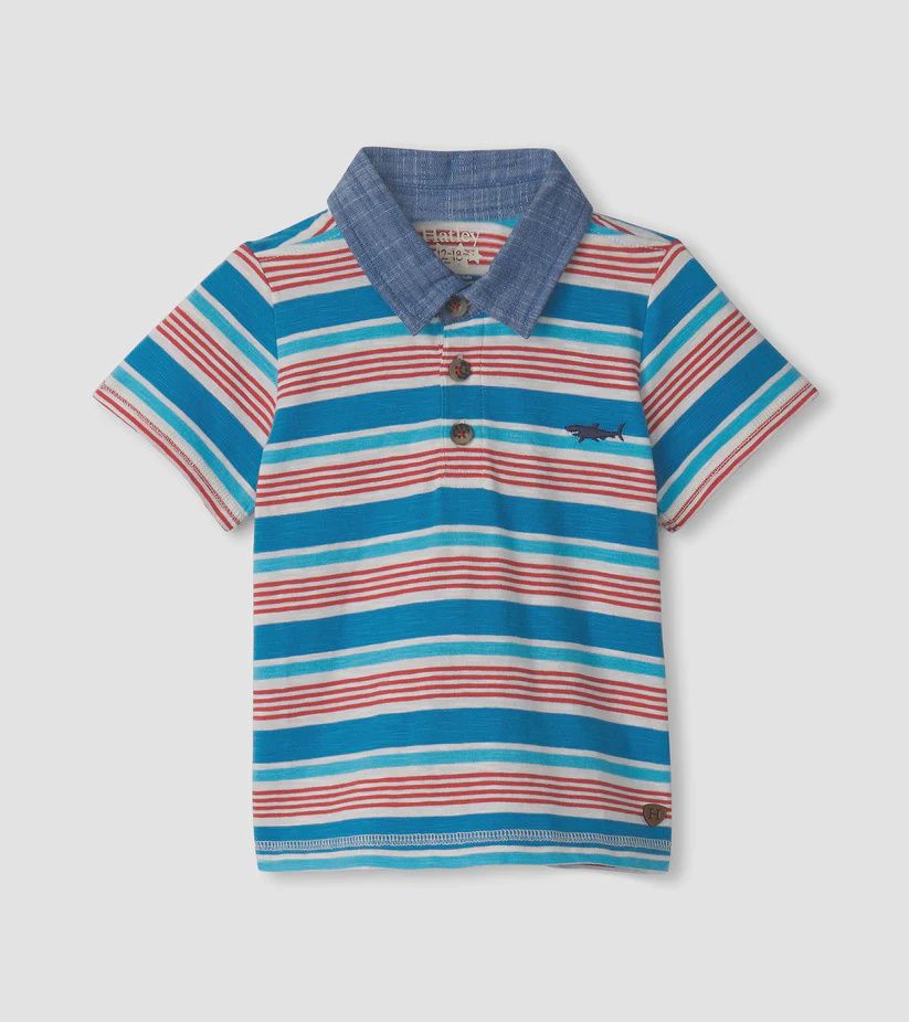 Baby &amp; Toddler Boys Mediterranean Stripes Polo Tee