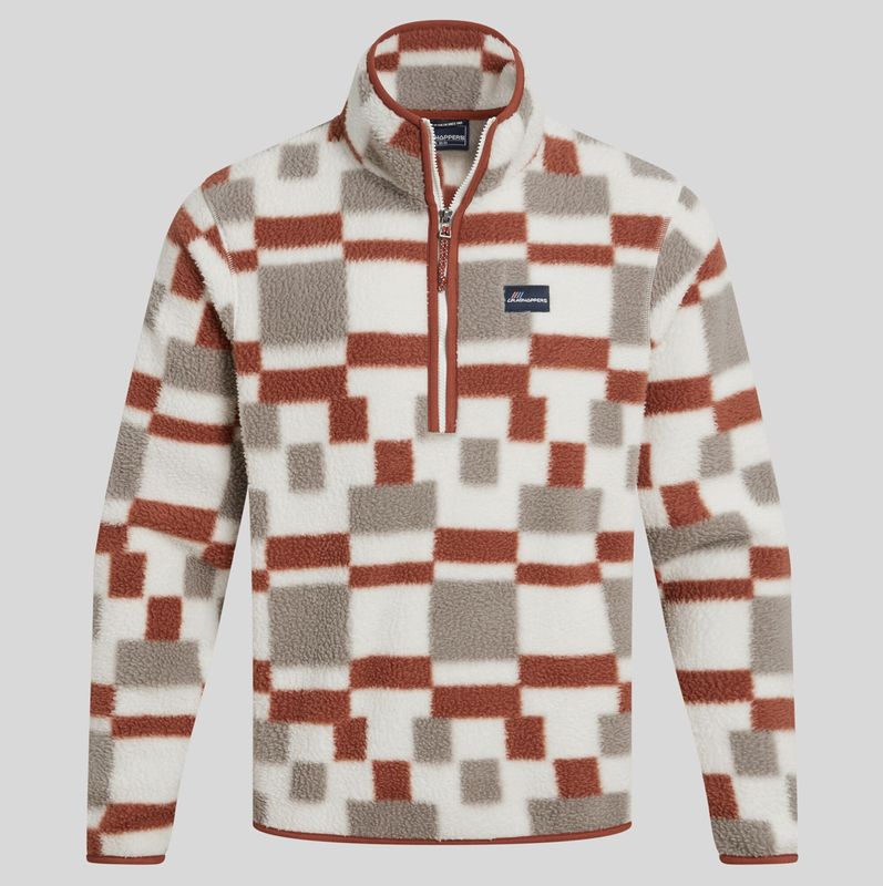 Men&#39;s Clifford Half Zip Fleece | Red Beach Print