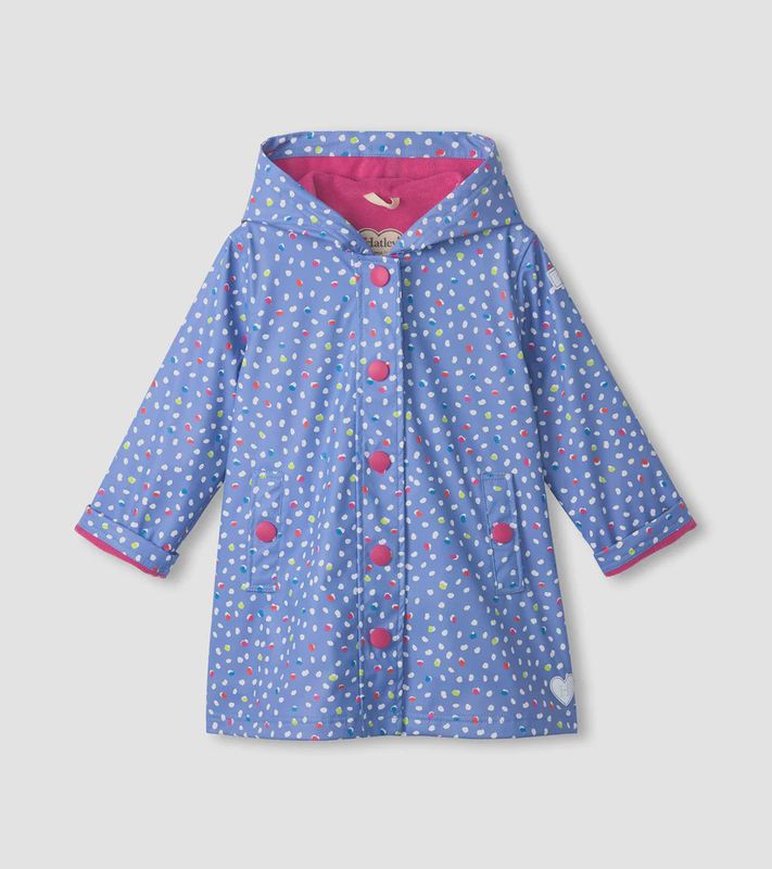 Girls Lots of Dots Button-Up Raincoat