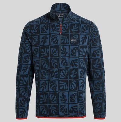 Men's Galdie Half Zip Fleece | Blue Stone Print CMA1411