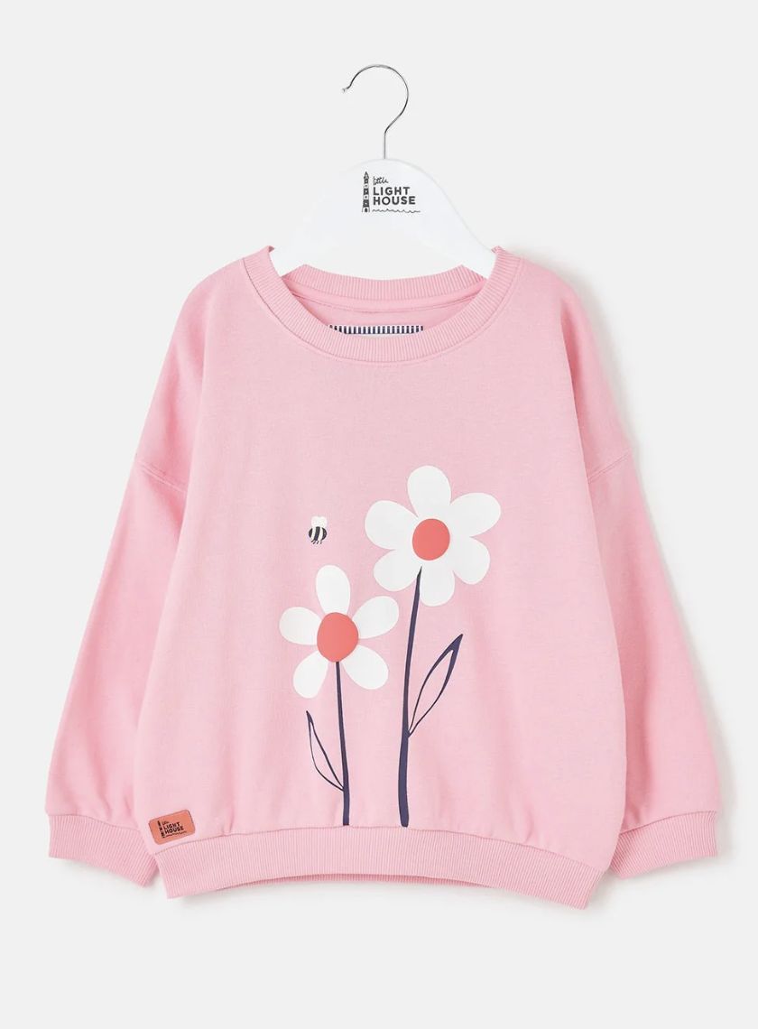 Flora Sweatshirt - Dusky Pink Flowers