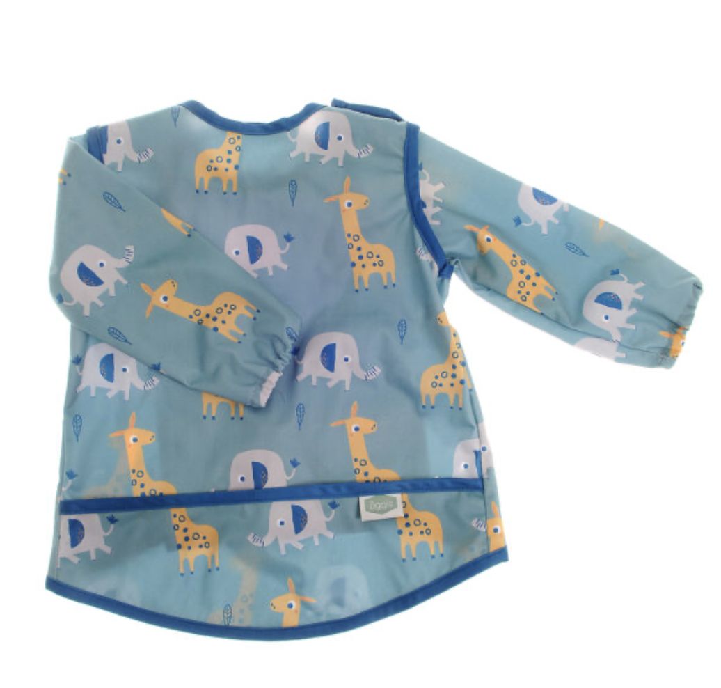 Coverall Feeding Bib Giraffe and Elephant