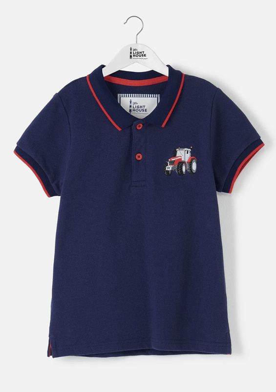Pier Short Sleeve Polo Shirt - Red Tractor