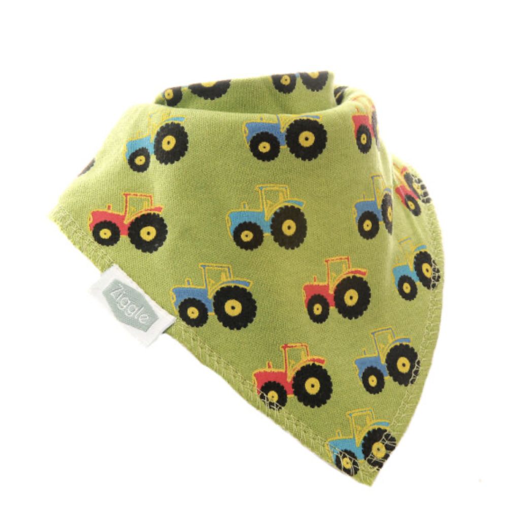 Tractor Print Dribble Bib