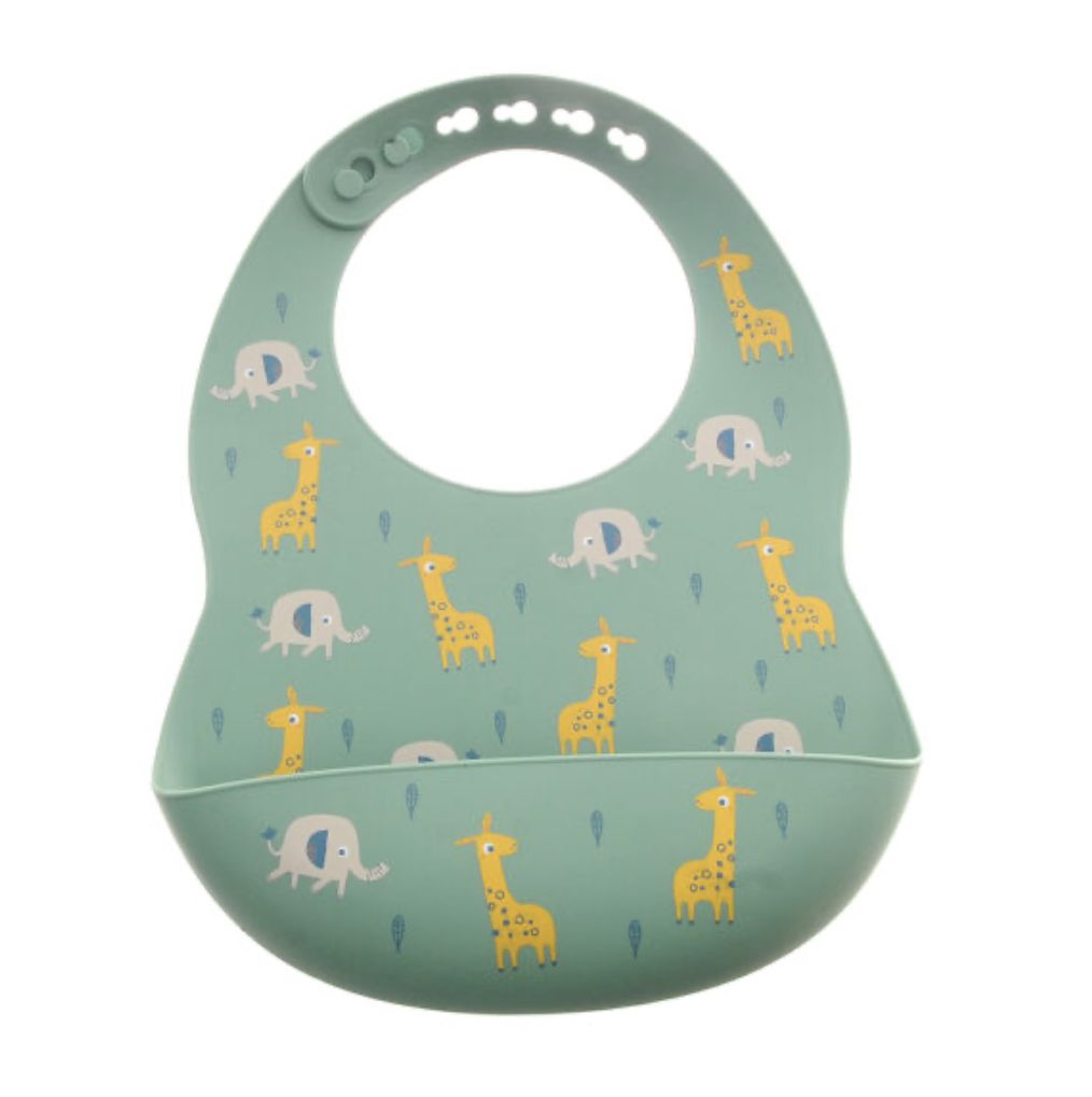 Catch It Silicone Bib Giraffe and Elephant SIL5034