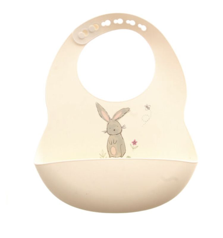 Catch It Silicone Bib Bunnies Cream SIL5065
