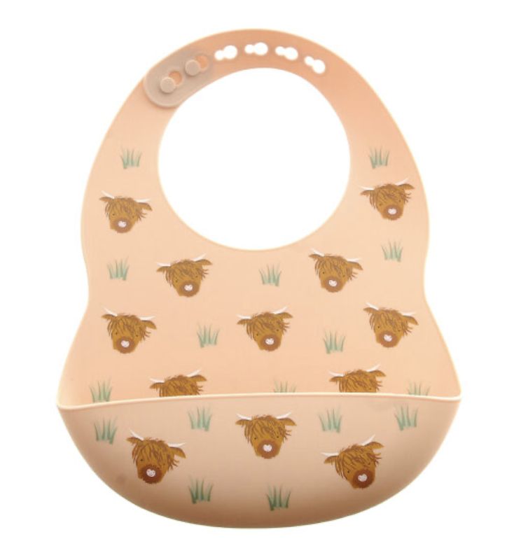 Catch It Silicone Bib Highland Cow SIL5072