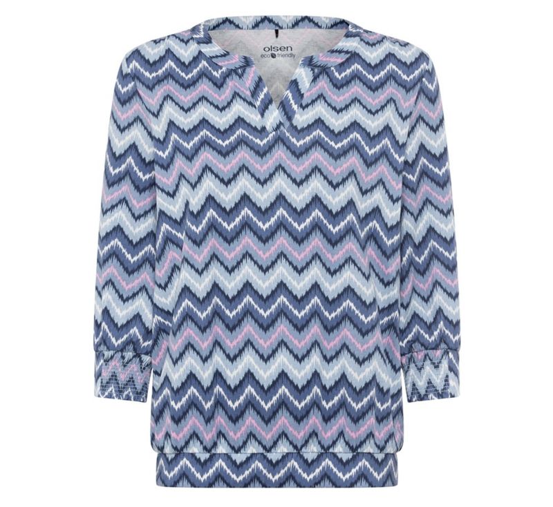 Back in Bloom Cevron Print Top 11105043