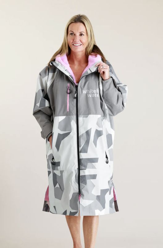 Arctic Camo with Pink Lining Adult Hard Shell Robe