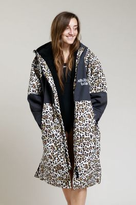 Leopard Print with Black Lining Adult Hard Shell Robe