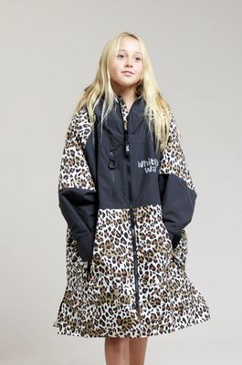 Leopard Print with Black Lining Kids Hard Shell Robe