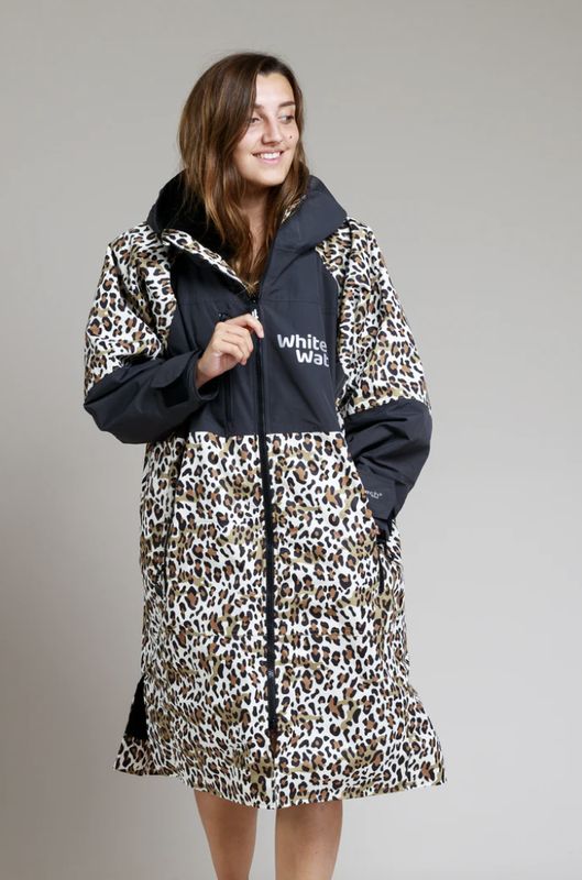 Leopard Print with Black Lining Adult Hard Shell Robe