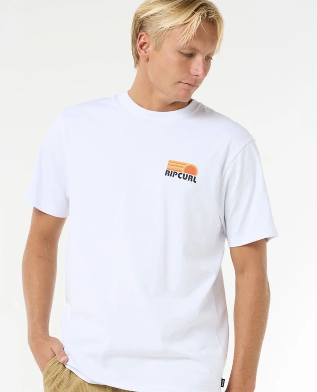 Surf Revival Stacked Tee - White
