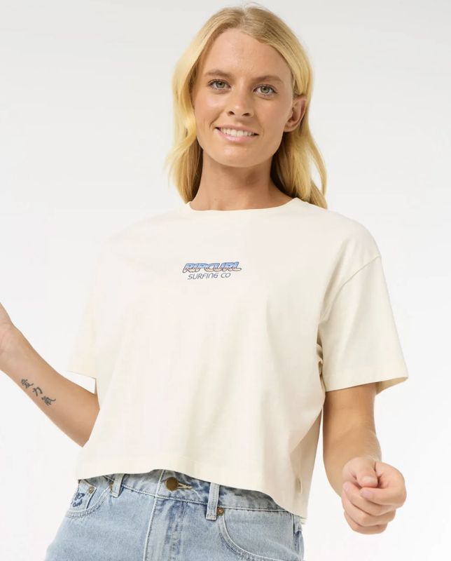 Sun &amp; Sea Crop Tee - Bone