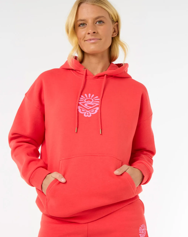 Icons Of Surf Heritage Hood - Hibiscus Red