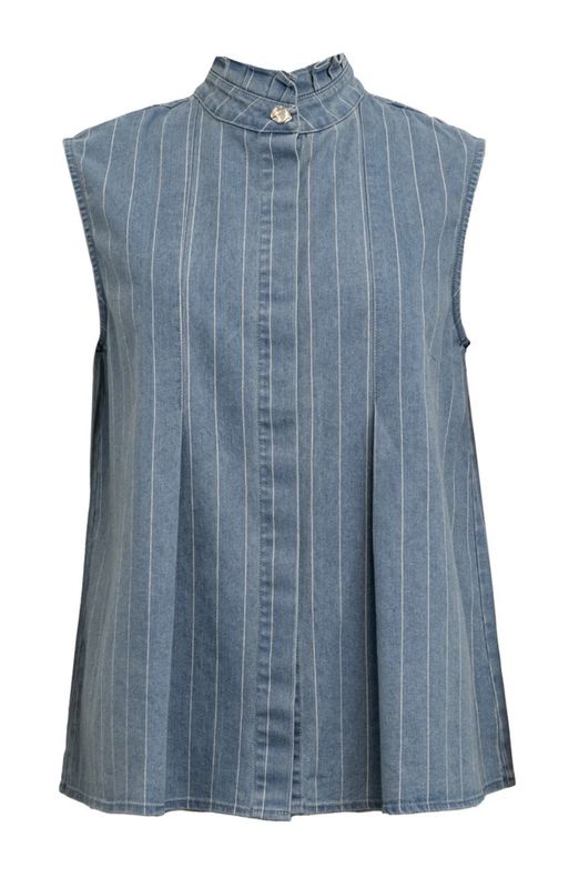 Hampton Top - Stripe Denim