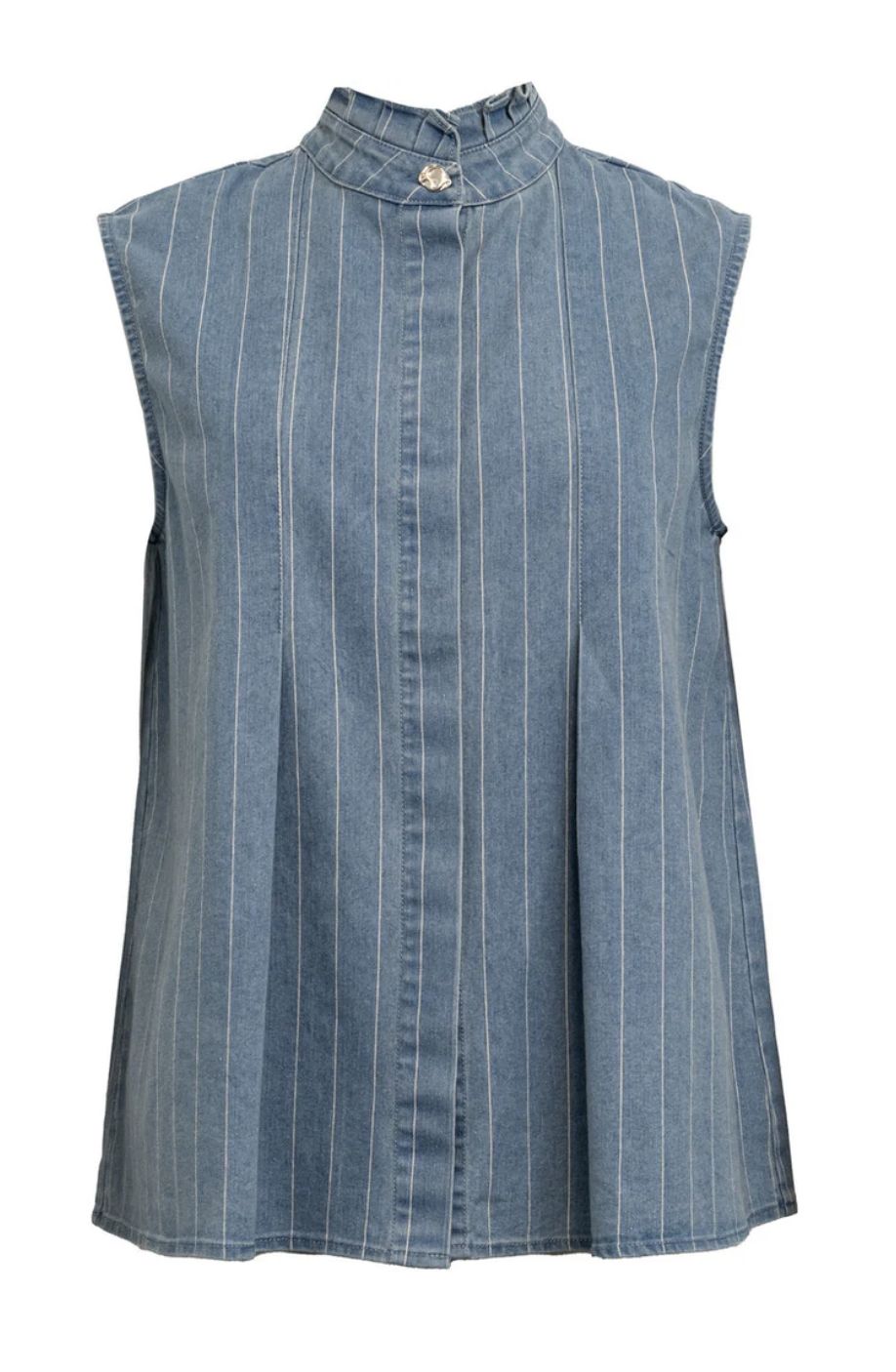 Hampton Top - Stripe Denim