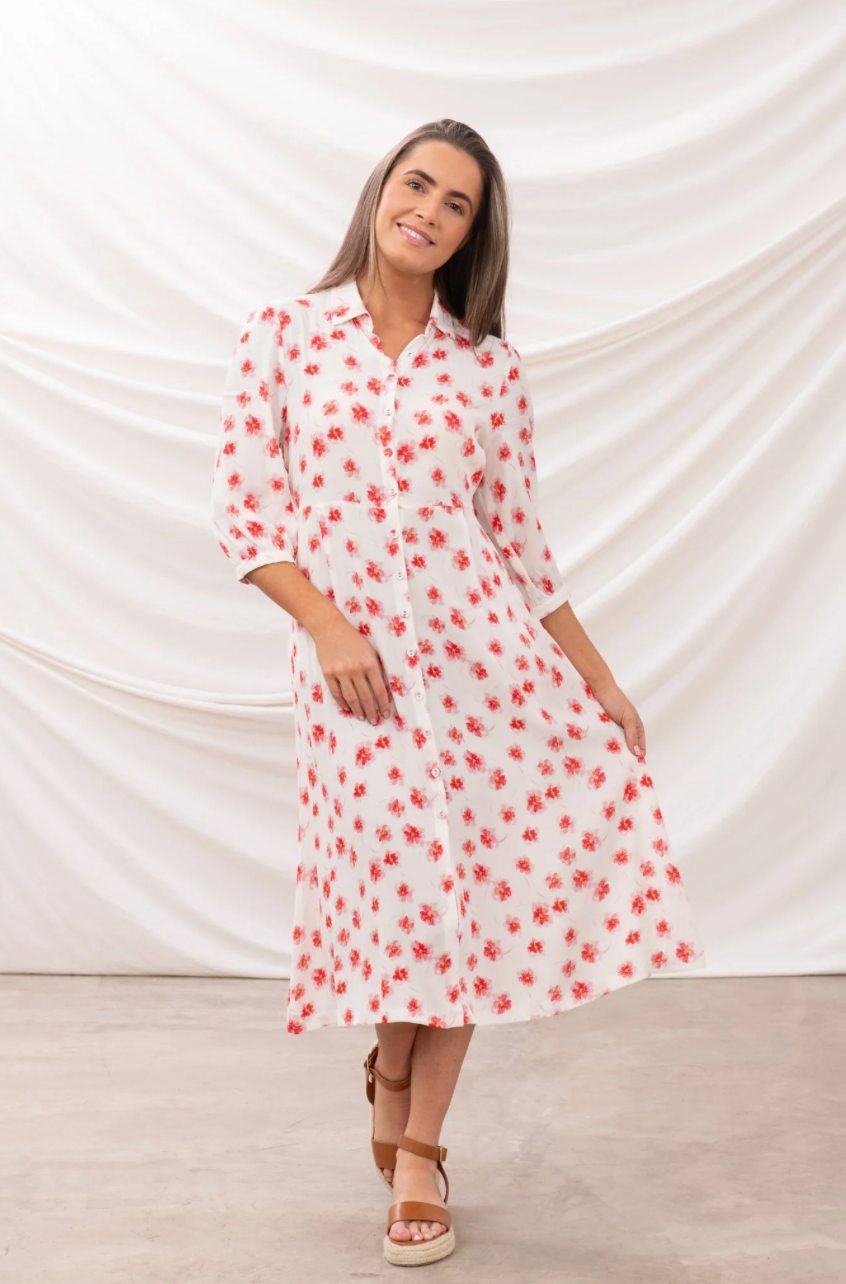 Aoife Dress - Soft Pink Floral