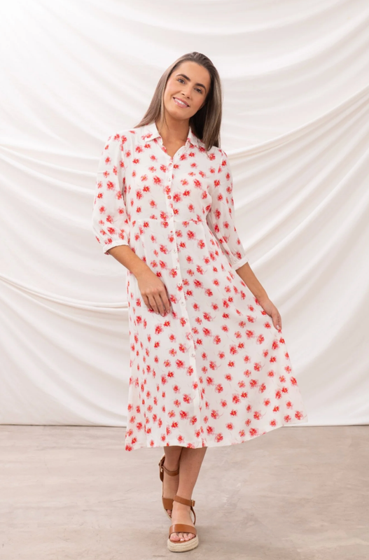 Aoife Dress - Soft Pink Floral