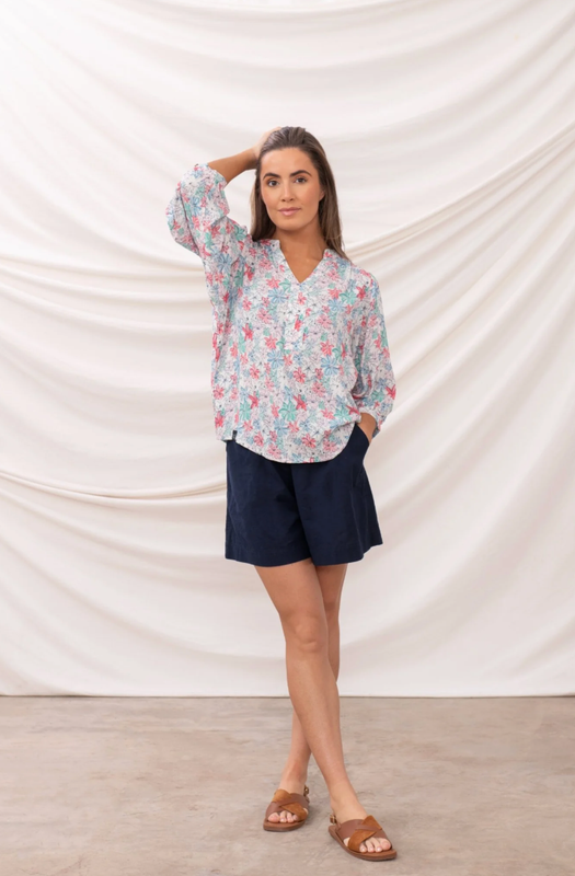 Lola Blouse - Pastel Floral