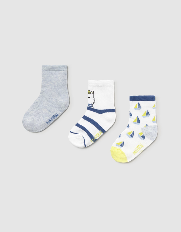 Baby 3 Pack Socks 10870 - Boats