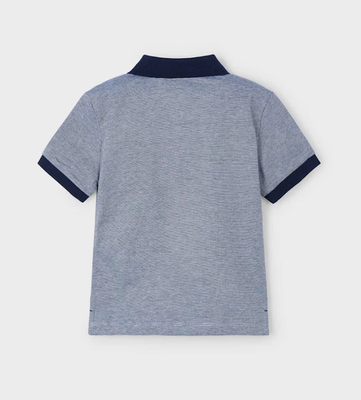 Boys Contrast Polo Shirt 3105 - Navy