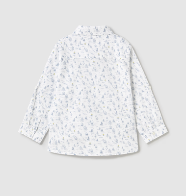 Baby Boy Long Sleeve Print Shirt 1117 - Boats