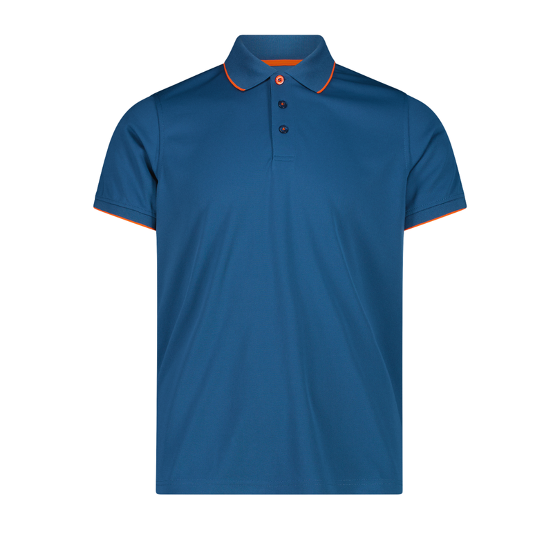 Men&#39;s Piquet Polo Shirt 39T5807 Ocean