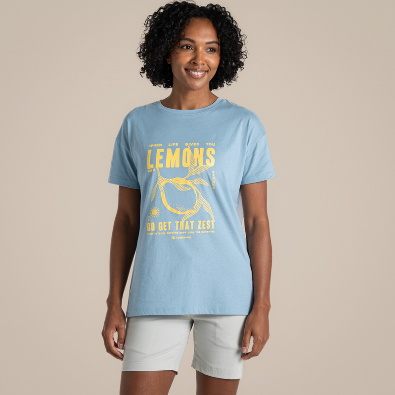 Women&#39;s Yago Short Sleeved Top | Nimbus Blue