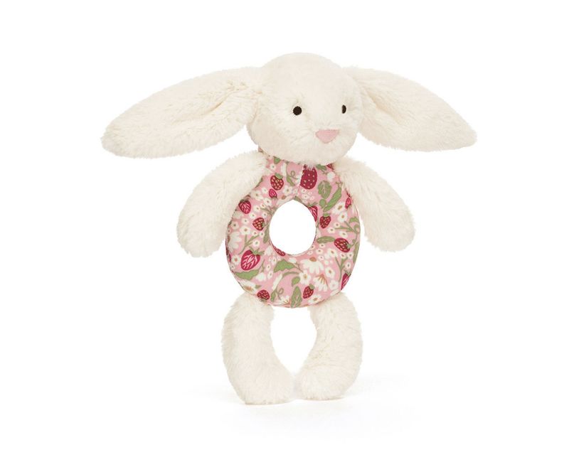 Blossom Cream Bunny &#39;Berry&#39; Ring Rattle