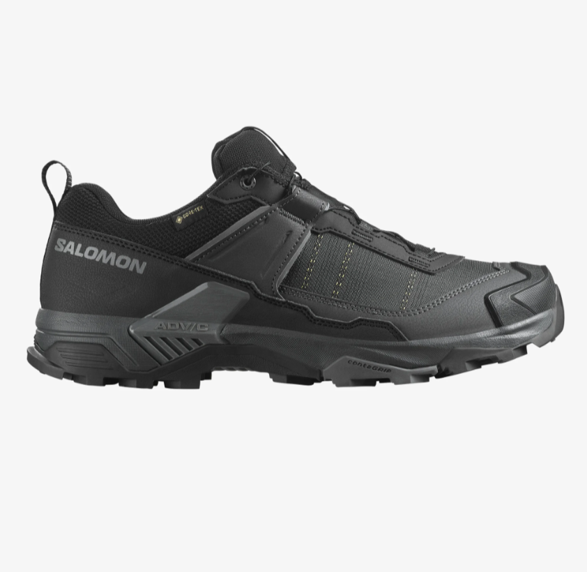X ULTRA 5 WIDE GORE-TEX Men&#39;s Hiking Shoes - Black/Asphalt/Castlerock