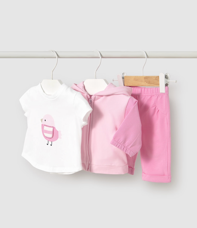 Newborn Girl Tracksuit Set 1878 - Bubblegum