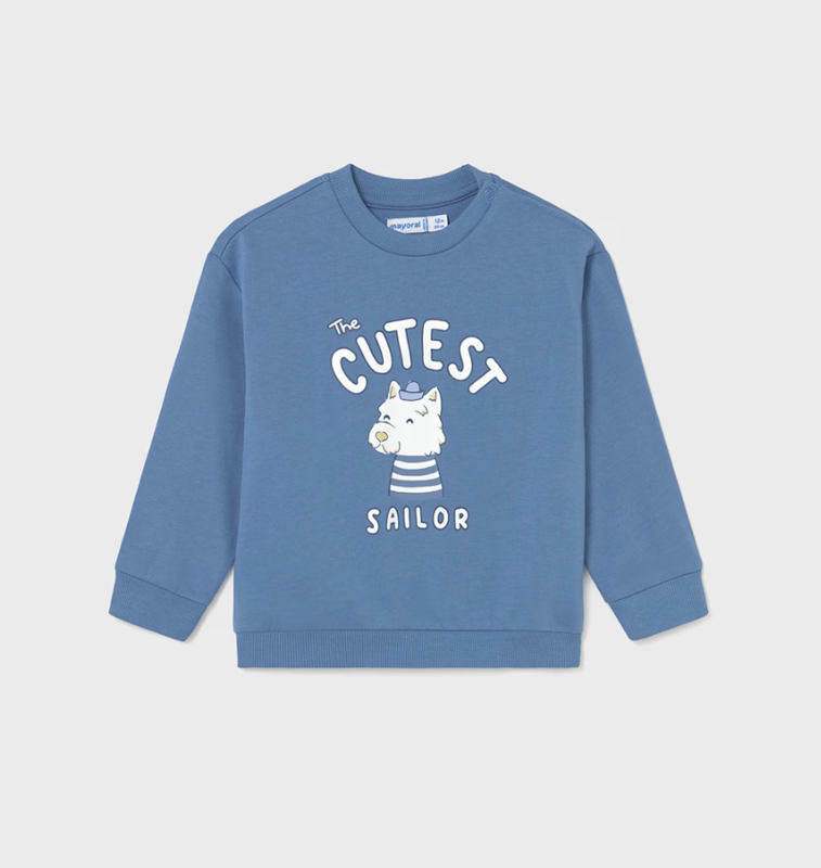 Baby &quot;The Cutest Sailor&quot; Sweatshirt 1466 - Capri Blue