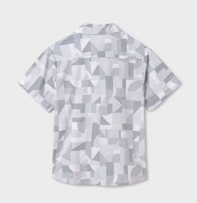 Boy Printed Short Sleeve Shirt 6138 - Eucalyptus