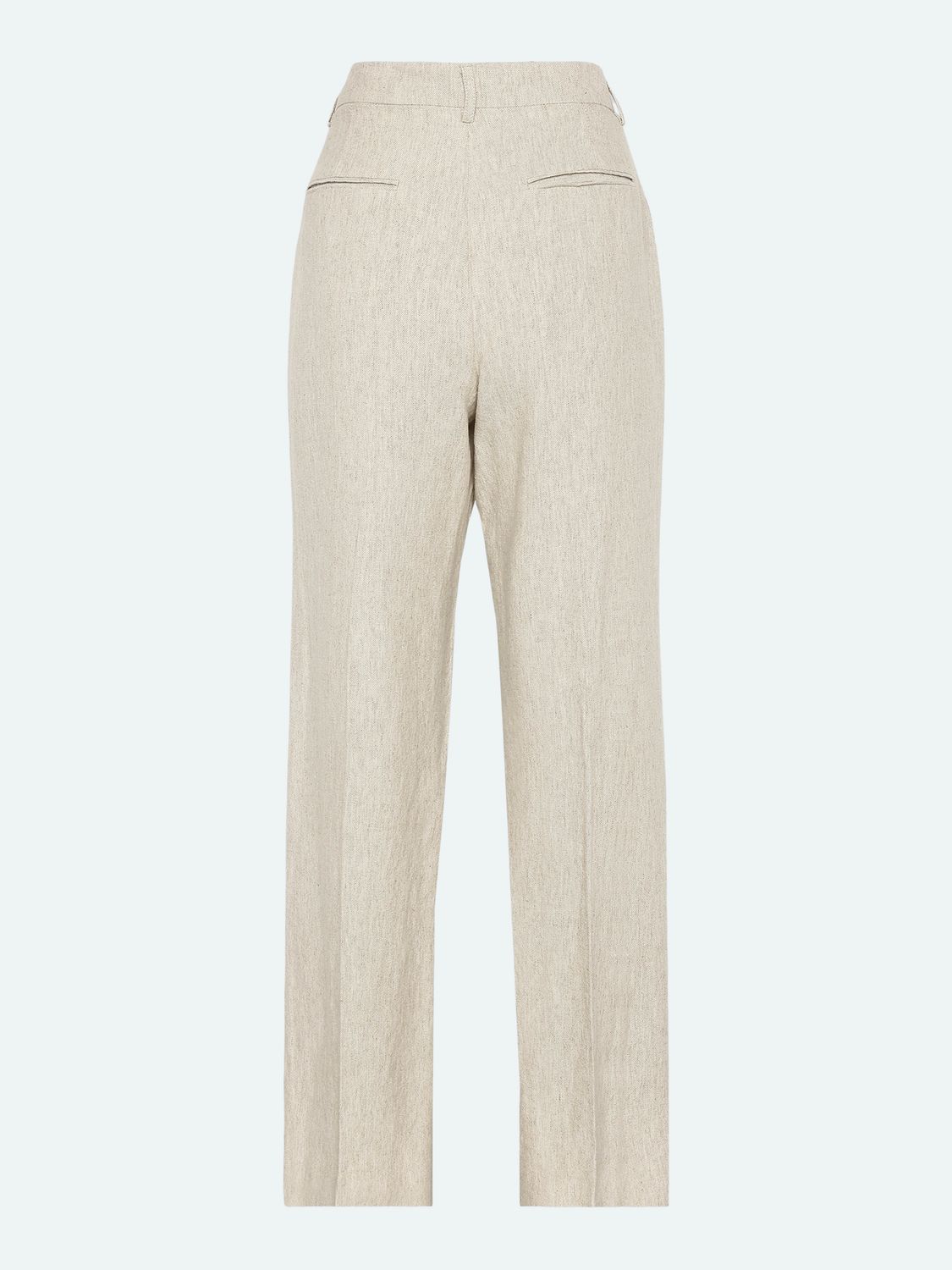 Sand Melange Linen Mix Trousers 218515
