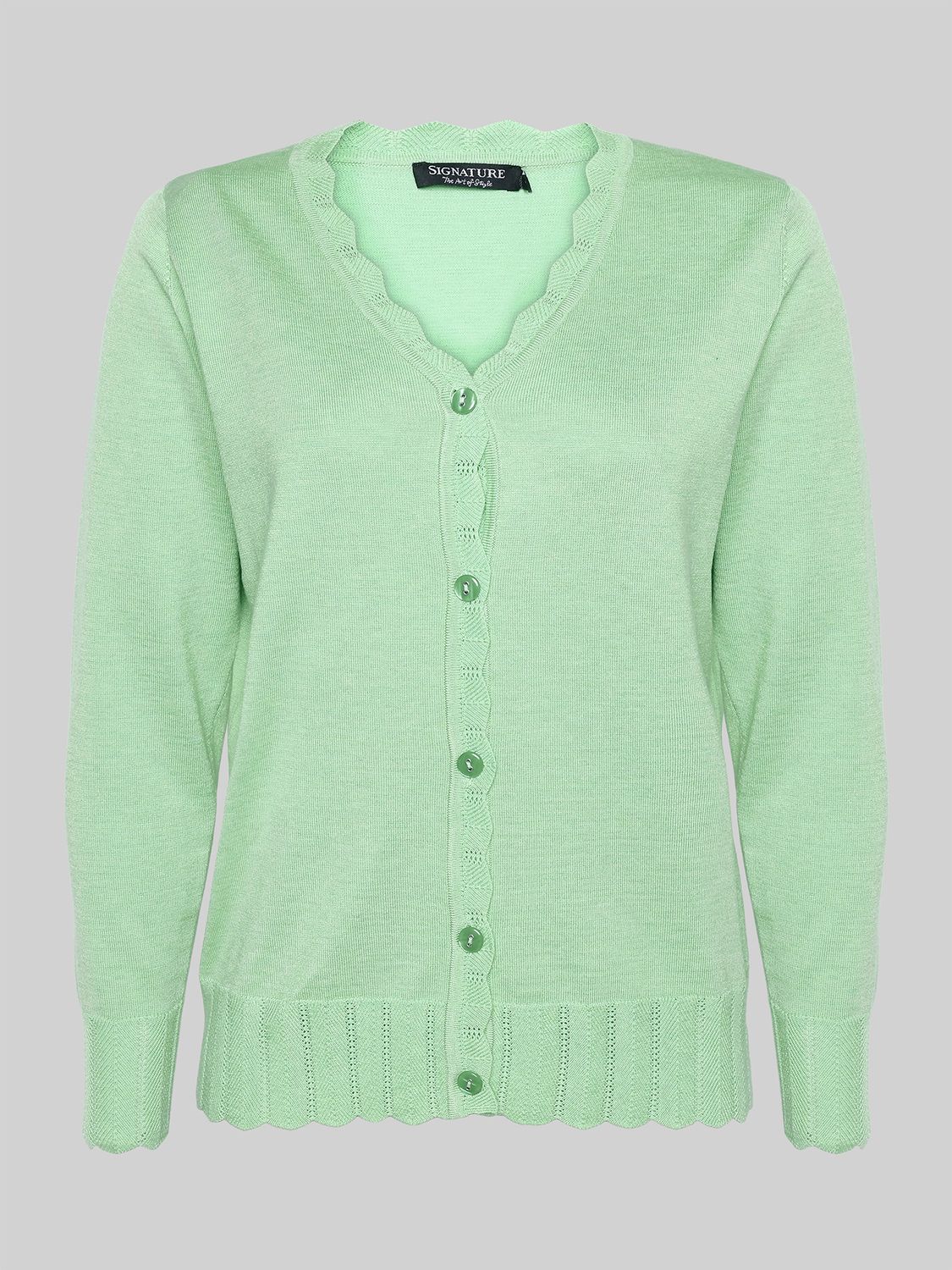Fancy Edge Cardigan 218342 - Spring Green Melange