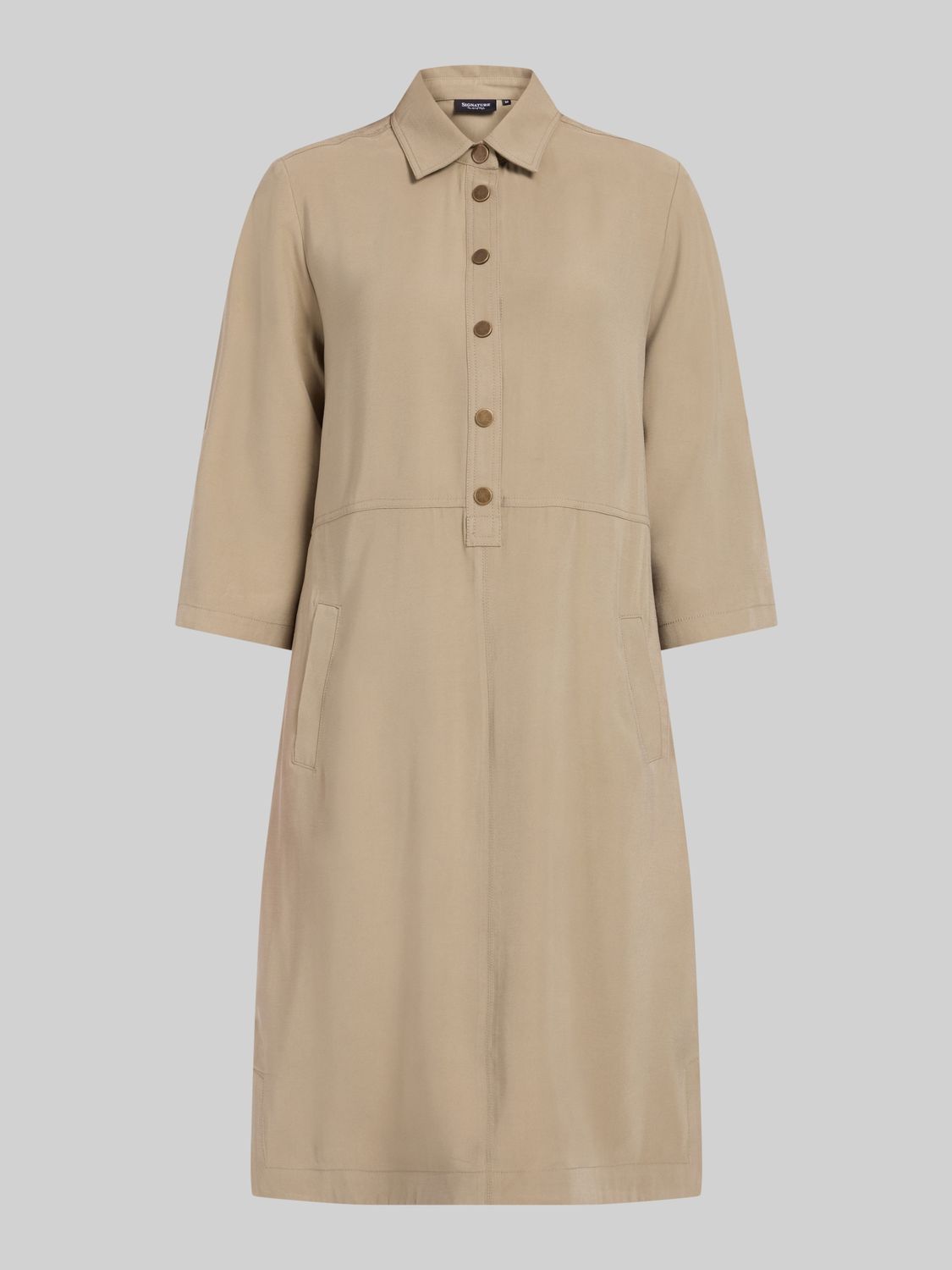 3/4 Sleeve Dress 218394 - Light Khaki