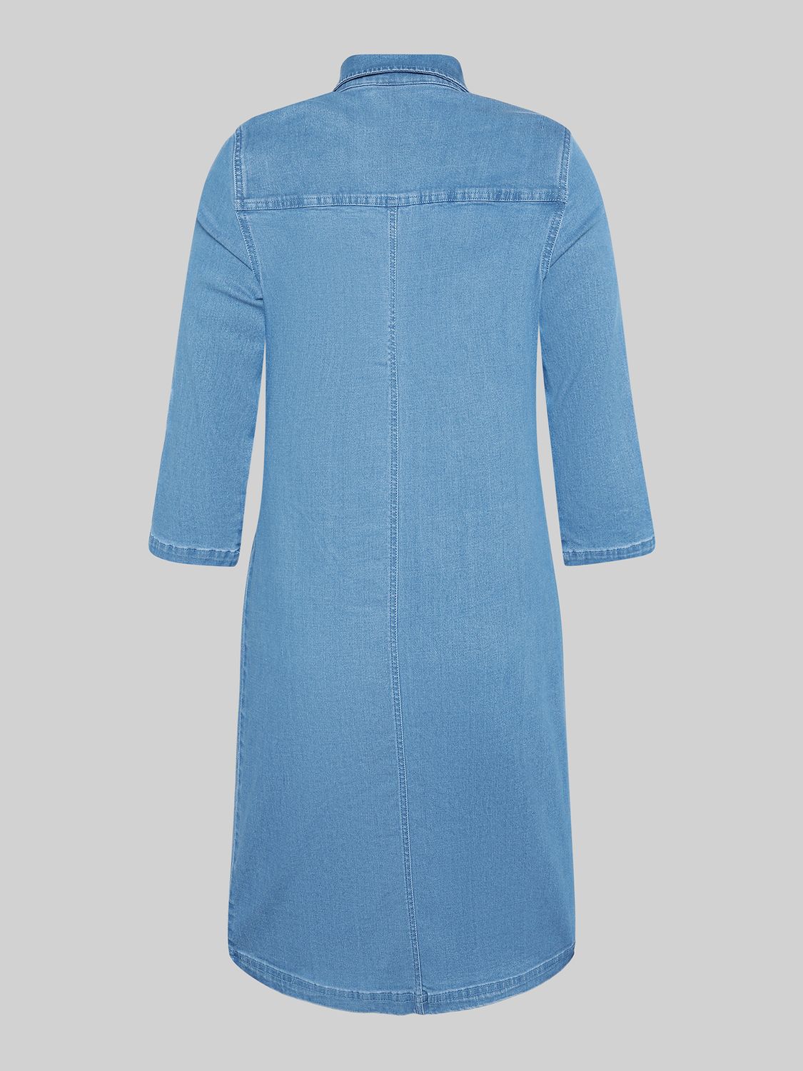Denim Collared Dress 218642 - Washed Blue