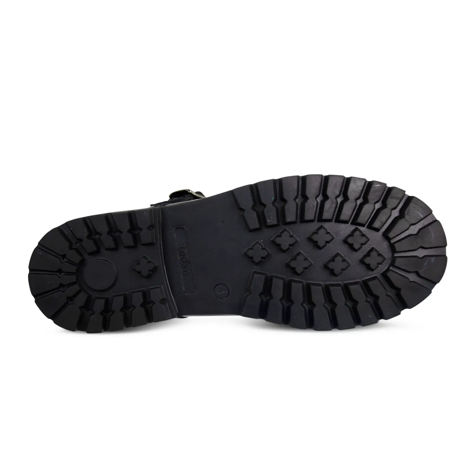 Emily Black Patent Buckle T-Bar Shoes