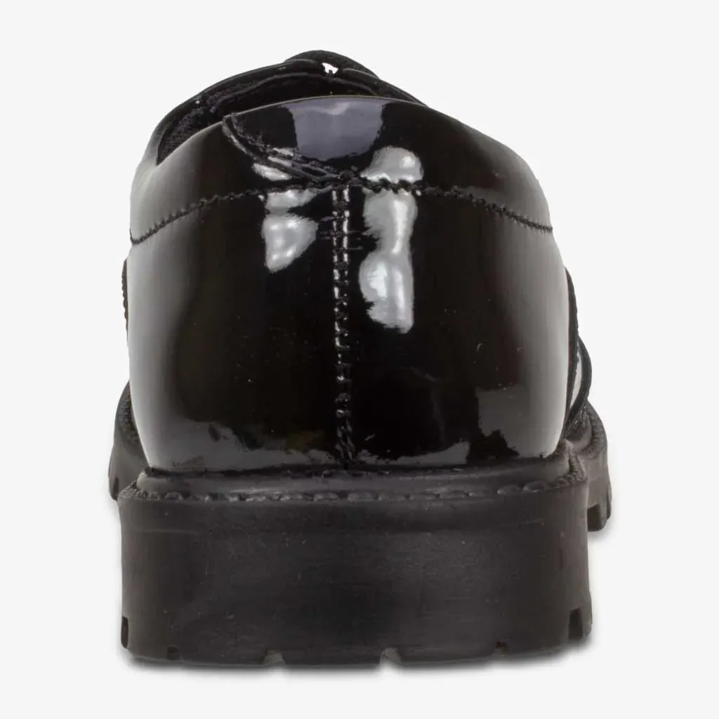Sophia Black Patent Brogue Shoes